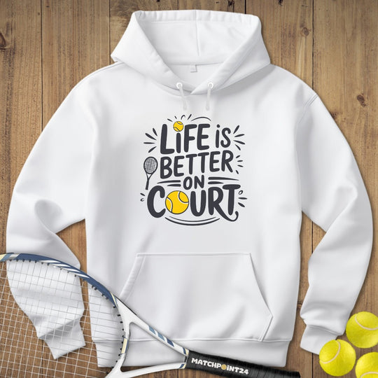 Life is better | Hoodie (Unisex) - Matchpoint24 - Kleidung für Tennisfans