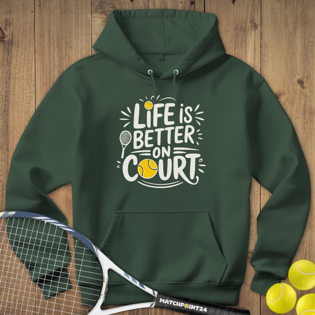 Life is better | Hoodie (Unisex) - Matchpoint24 - Kleidung für Tennisfans