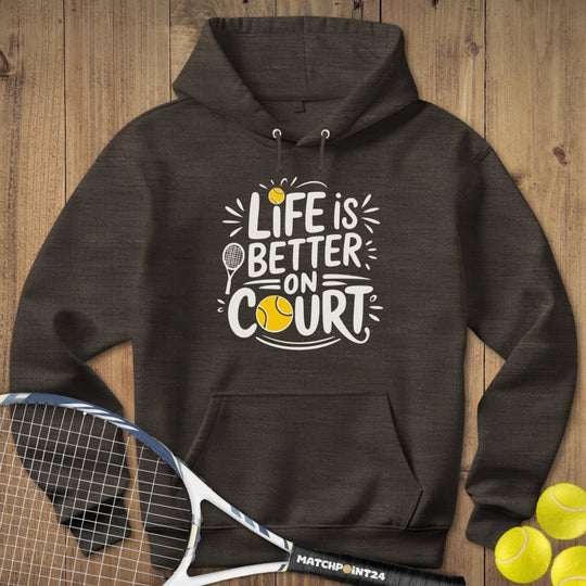 Life is better | Hoodie (Unisex) - Matchpoint24 - Kleidung für Tennisfans