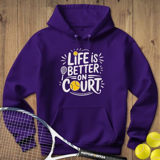 Life is better | Hoodie (Unisex) - Matchpoint24 - Kleidung für Tennisfans