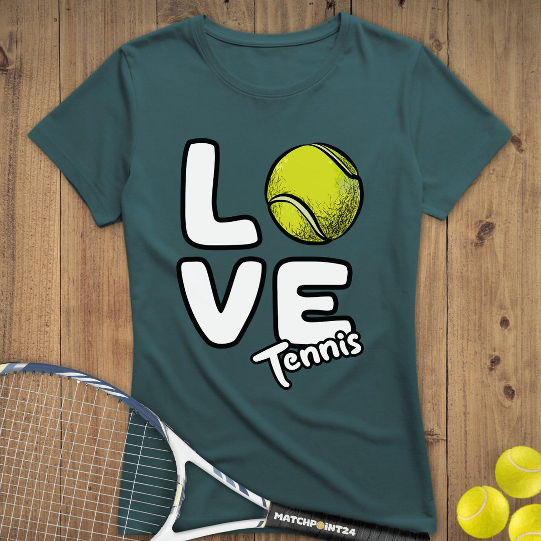 Love | Premium Damen T-Shirt - Matchpoint24 - Kleidung für Tennisfans