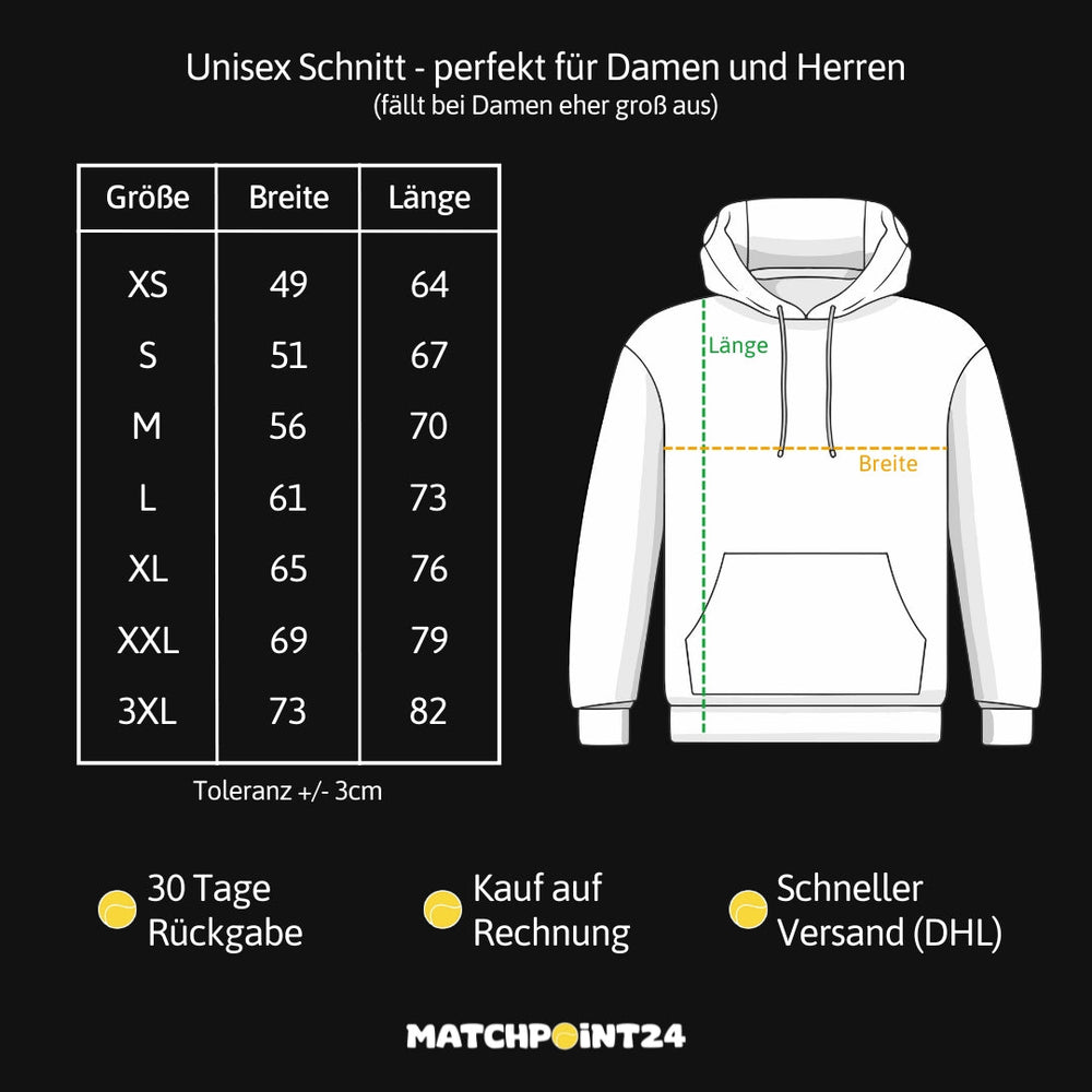 Loving Tennis | Kapuzenpulli (Unisex) limitiert - Matchpoint24 - Kleidung für Tennisfans