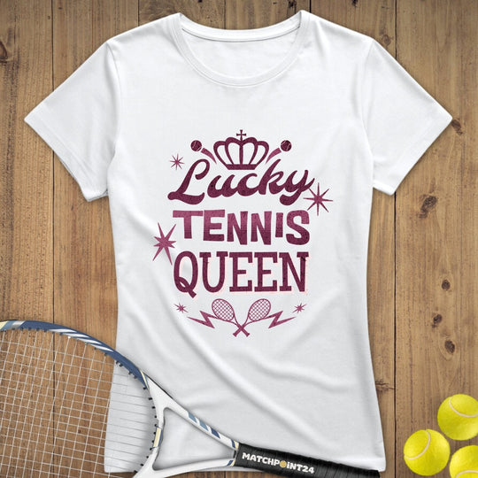 Lucky Tennis Queen | Premium Damen T-Shirt - Matchpoint24 - Kleidung für Tennisfans