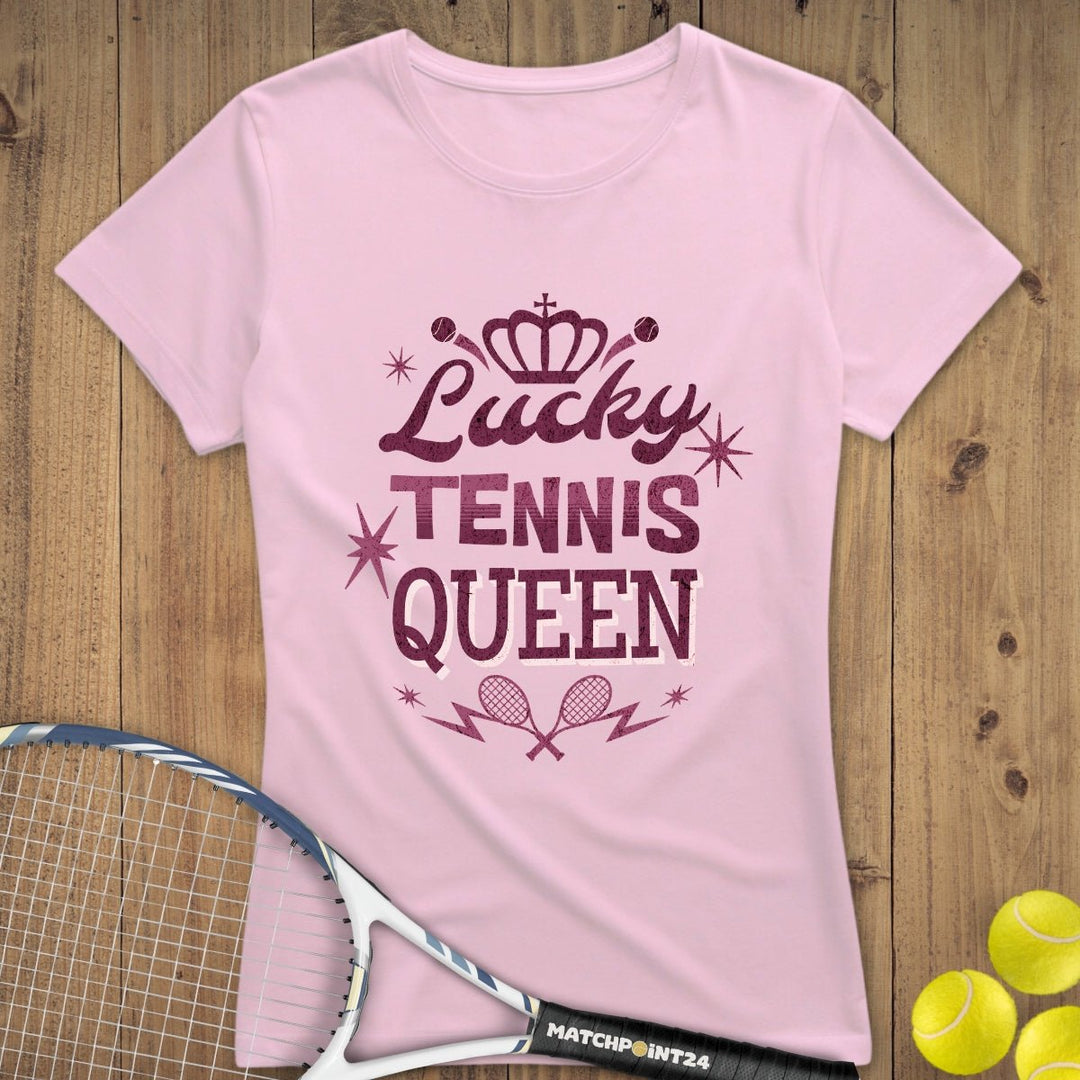 Lucky Tennis Queen | Premium Damen T-Shirt - Matchpoint24 - Kleidung für Tennisfans