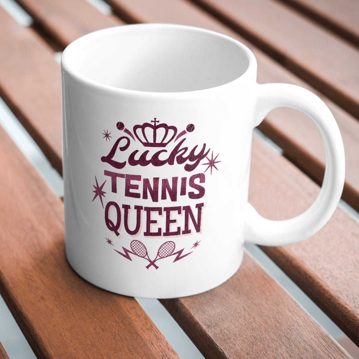 Lucky Tennis Queen | Tasse - Matchpoint24 - Kleidung für Tennisfans