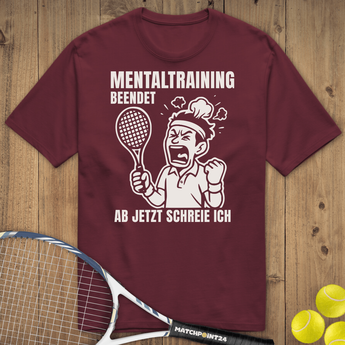 Mentaltraining | Premium Herren T-Shirt - Matchpoint24 - Kleidung für Tennisfans