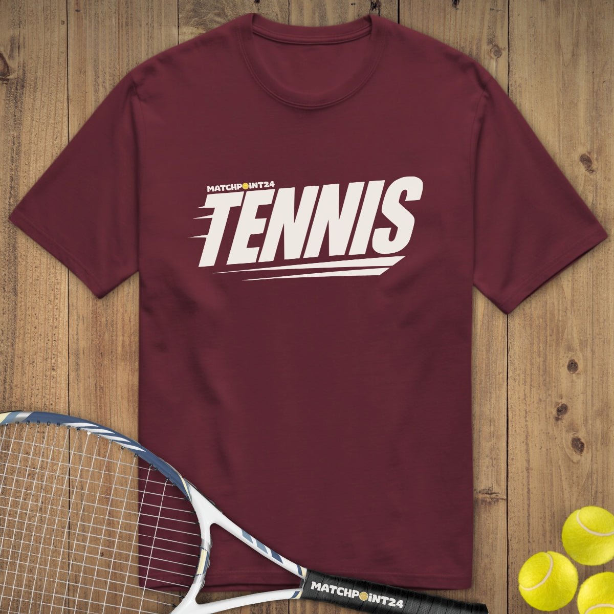 MP24 Tennis | Premium Herren T-Shirt - Matchpoint24 - Kleidung für Tennisfans