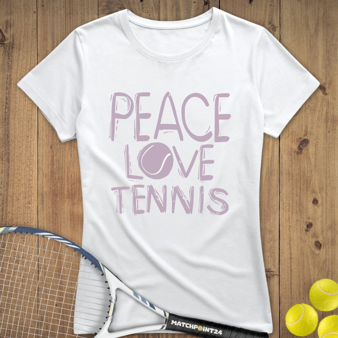 Peace Love Tennis | Premium Damen T-Shirt - Matchpoint24 - Kleidung für Tennisfans