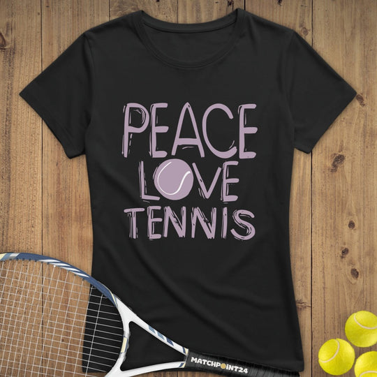 Peace Love Tennis | Premium Damen T-Shirt - Matchpoint24 - Kleidung für Tennisfans