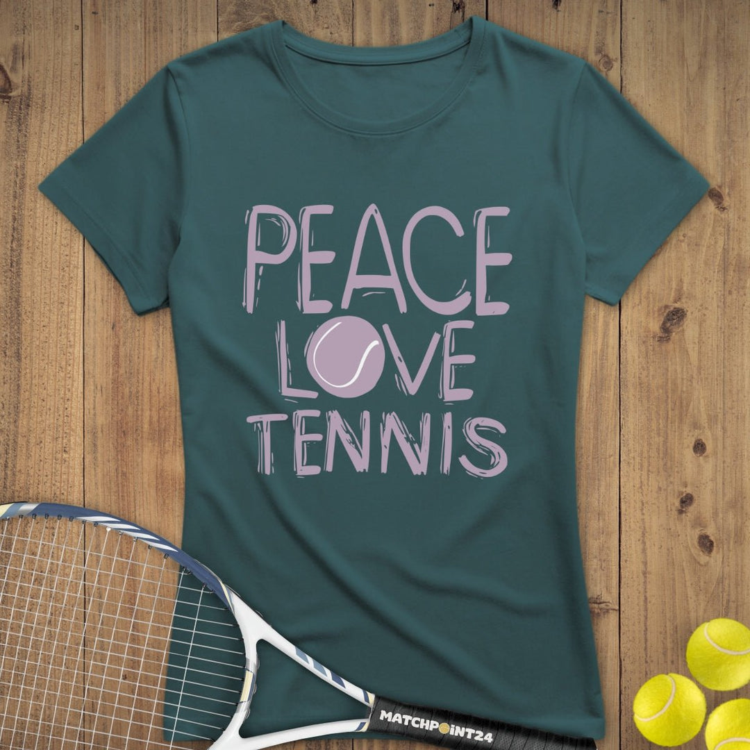 Peace Love Tennis | Premium Damen T-Shirt - Matchpoint24 - Kleidung für Tennisfans