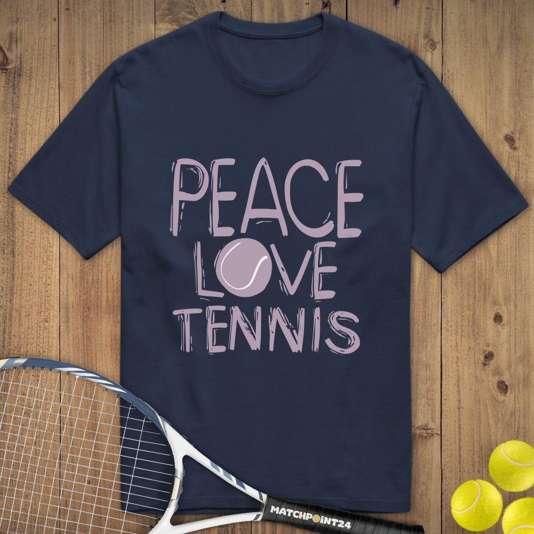 Peace Love Tennis | Premium Herren T-Shirt - Matchpoint24 - Kleidung für Tennisfans