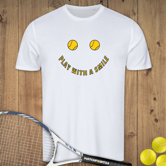 Play with a Smile | Herren Sport T-Shirt - Matchpoint24 - Kleidung für Tennisfans