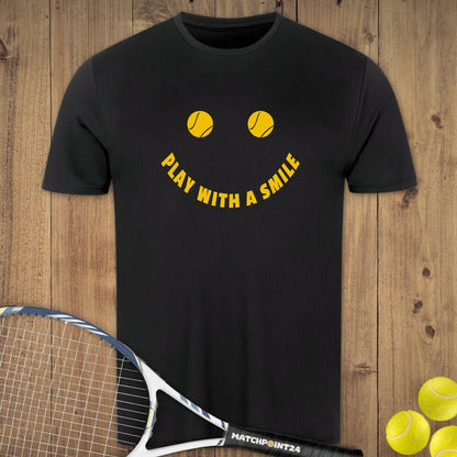 Play with a Smile | Herren Sport T-Shirt - Matchpoint24 - Kleidung für Tennisfans