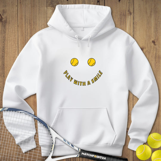 Play with a smile | Hoodie (Unisex) - Matchpoint24 - Kleidung für Tennisfans