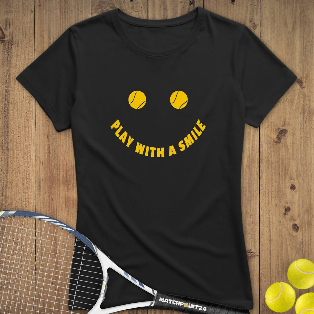 Play with a smile | Premium Damen T-Shirt - Matchpoint24 - Kleidung für Tennisfans