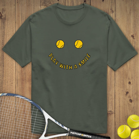 Play with a smile | Premium Herren T-Shirt - Matchpoint24 - Kleidung für Tennisfans