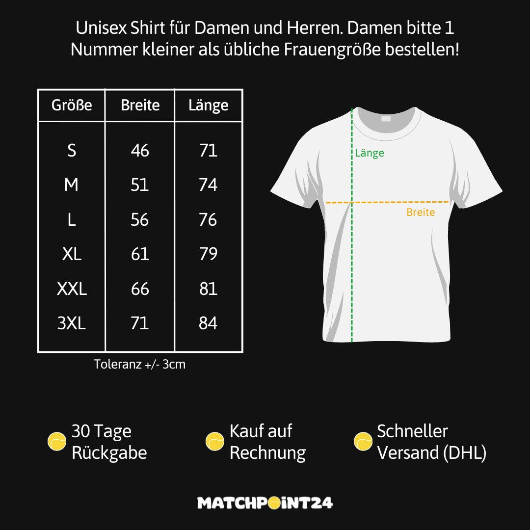 Play with a smile | Unisex T - Shirt - Matchpoint24 - Kleidung für Tennisfans