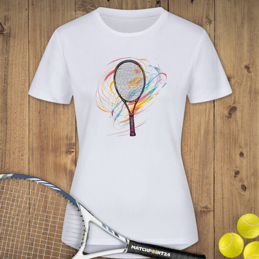 Racket Artistry June | Damen Sport T-Shirt - Matchpoint24 - Kleidung für Tennisfans