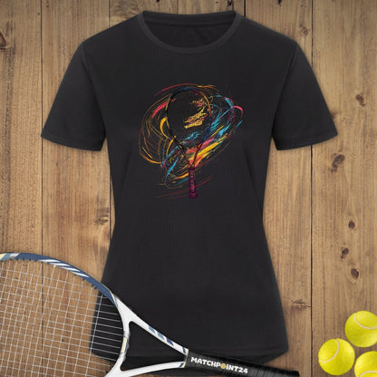 Racket Artistry June | Damen Sport T-Shirt - Matchpoint24 - Kleidung für Tennisfans