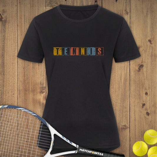 Retro Tennis Grunge | Damen Sport T-Shirt - Matchpoint24 - Kleidung für Tennisfans