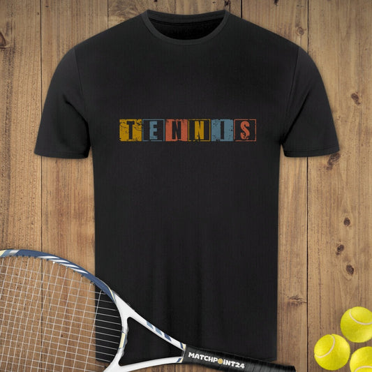 Retro Tennis Grunge | Herren Sport T-Shirt - Matchpoint24 - Kleidung für Tennisfans