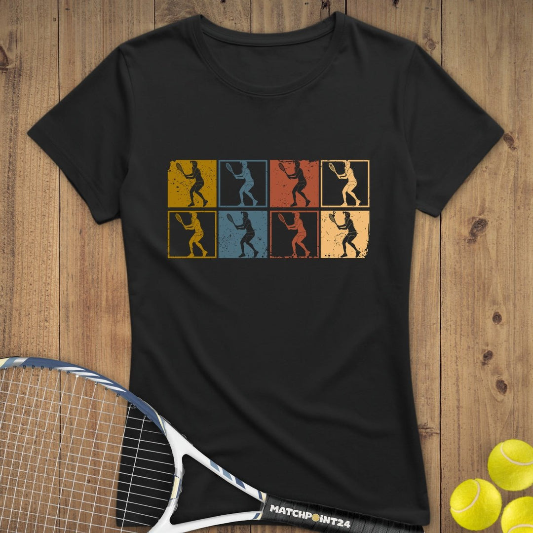 Retro Tennisfrauen | Premium Damen T-Shirt - Matchpoint24 - Kleidung für Tennisfans