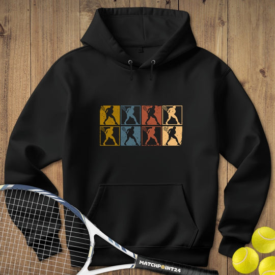 Retro Tennismänner | Hoodie (Unisex) - Matchpoint24 - Kleidung für Tennisfans