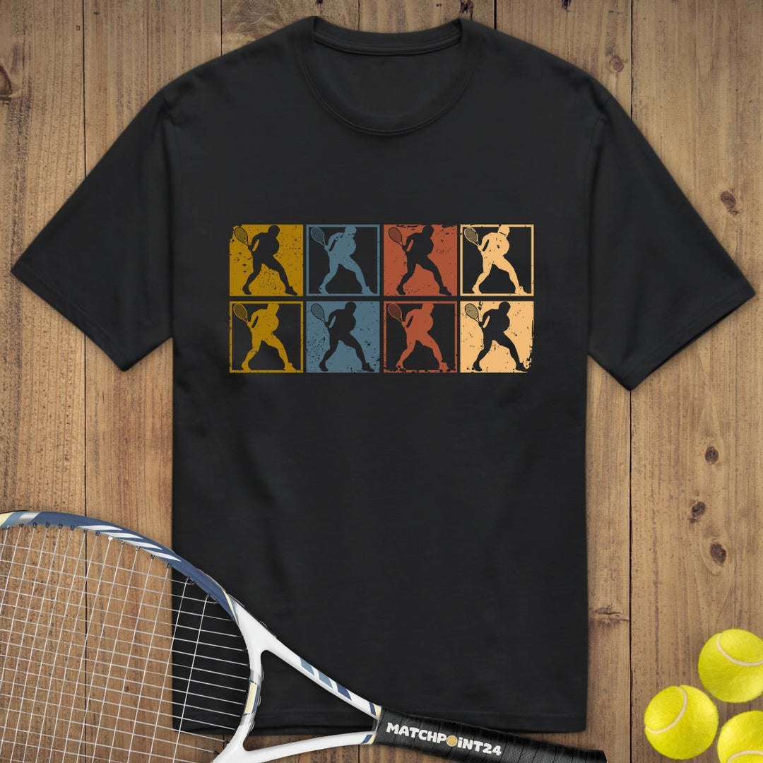 Retro Tennismänner | Premium Herren T-Shirt - Matchpoint24 - Kleidung für Tennisfans