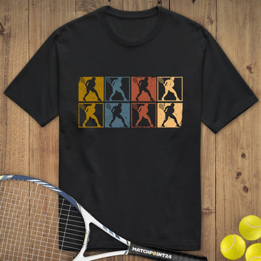 Retro Tennismänner | Premium Herren T-Shirt - Matchpoint24 - Kleidung für Tennisfans
