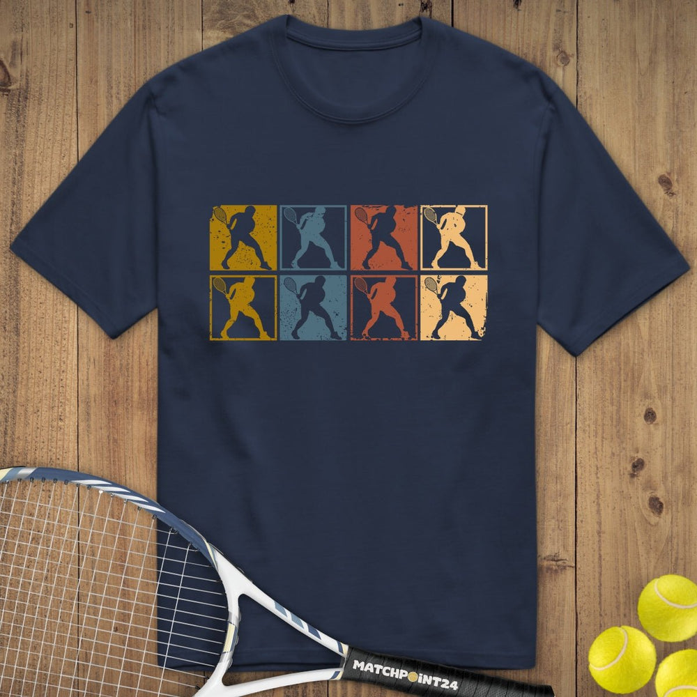 Retro Tennismänner | Premium Herren T-Shirt - Matchpoint24 - Kleidung für Tennisfans