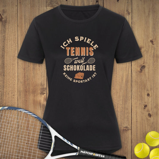 Schokolade | Damen Sport T-Shirt - Matchpoint24 - Kleidung für Tennisfans