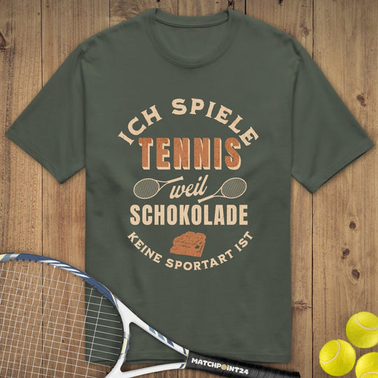 Schokolade | Premium Herren T-Shirt - Matchpoint24 - Kleidung für Tennisfans