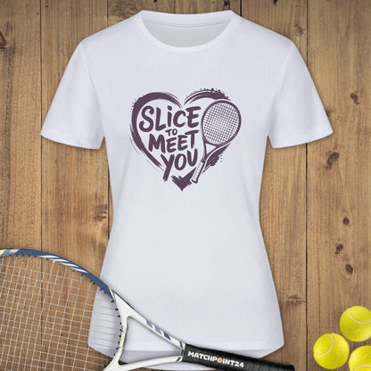 Slice to meet you | Damen Sport T-Shirt - Matchpoint24 - Kleidung für Tennisfans