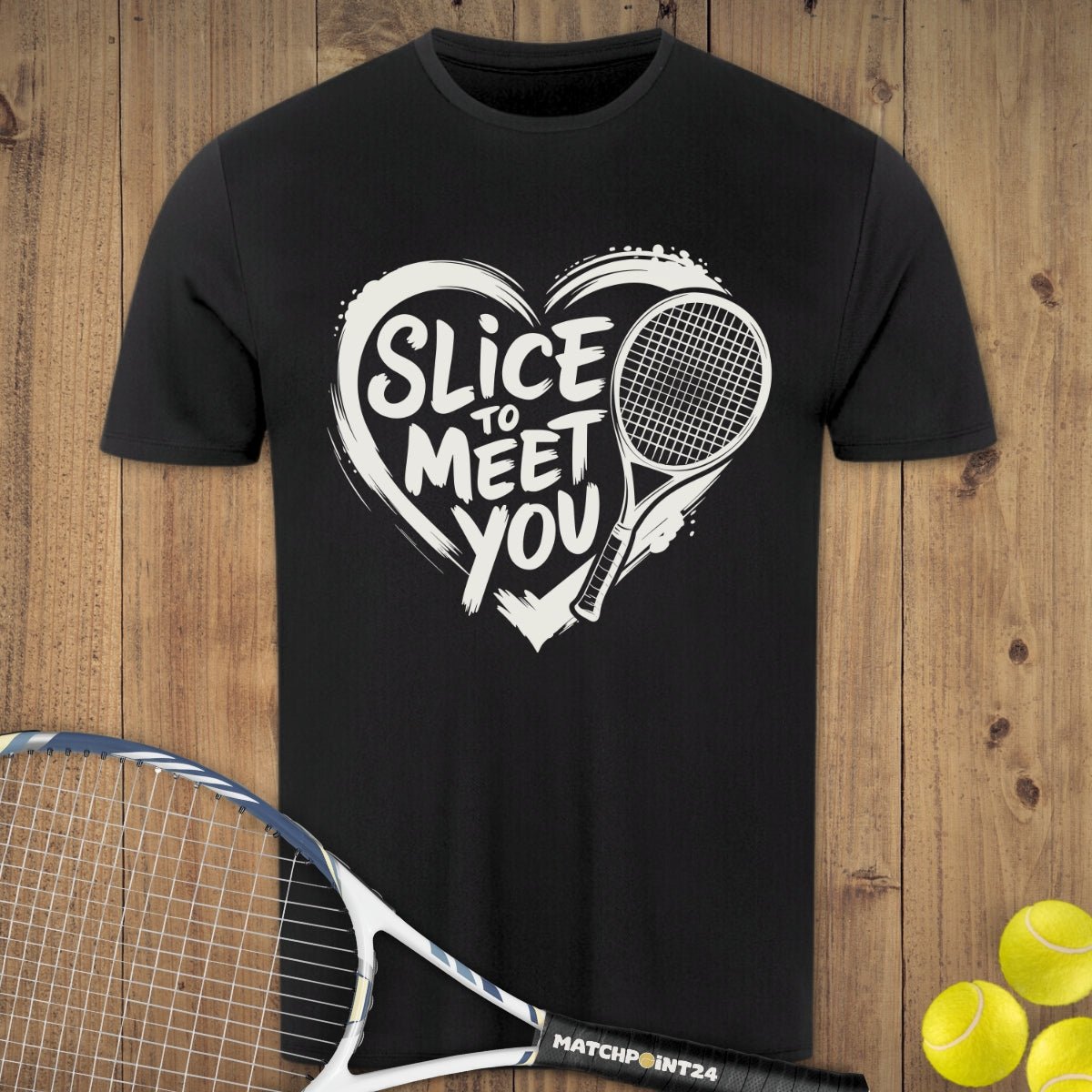 Slice to meet you | Herren Sport T-Shirt - Matchpoint24 - Kleidung für Tennisfans