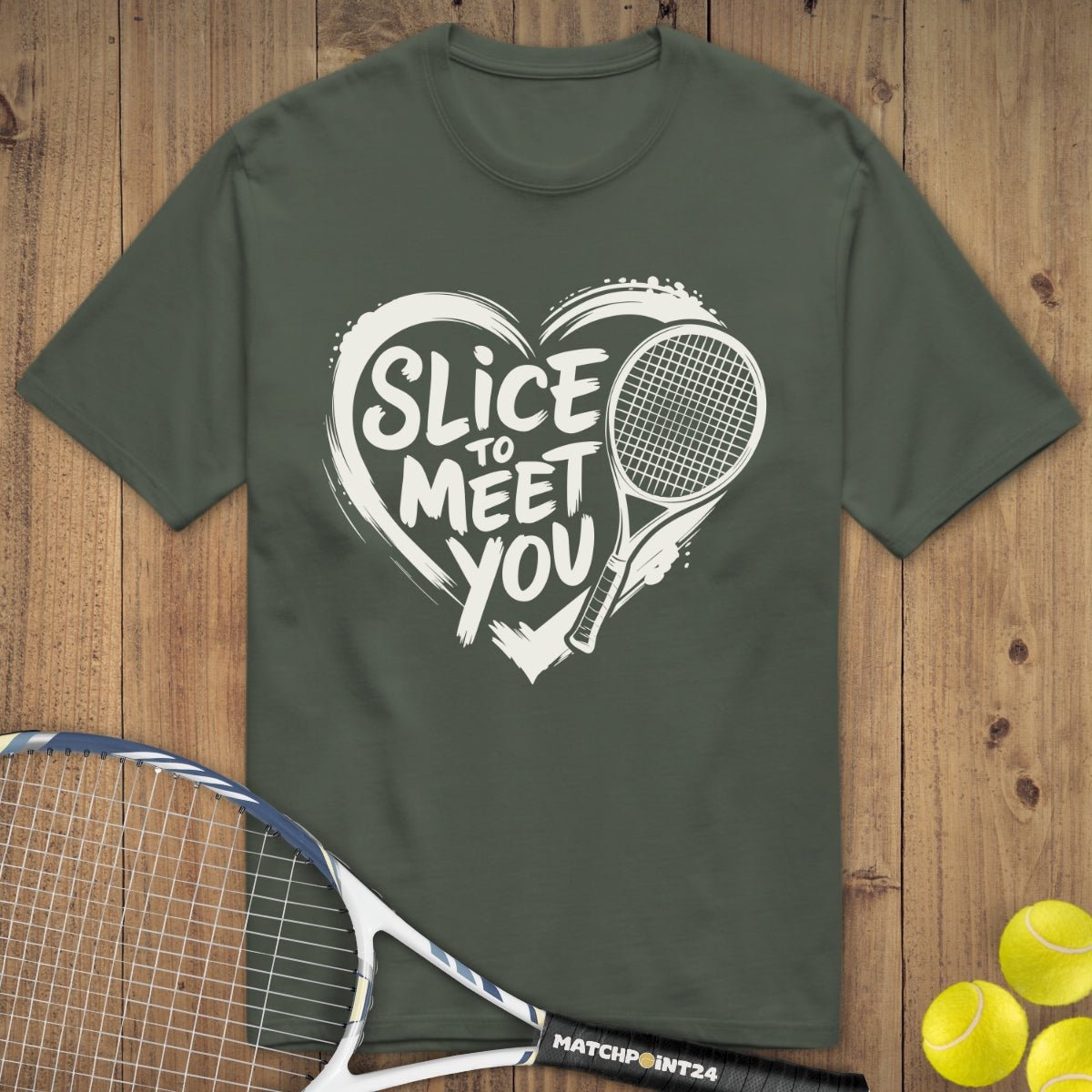 Slice to meet you | Premium Herren T-Shirt - Matchpoint24 - Kleidung für Tennisfans