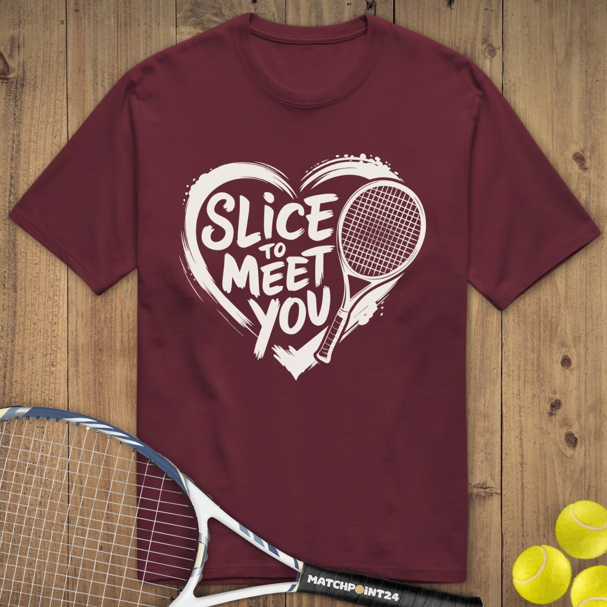 Slice to meet you | Premium Herren T-Shirt - Matchpoint24 - Kleidung für Tennisfans