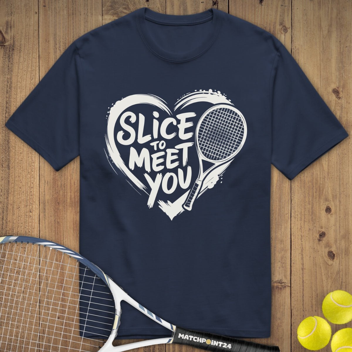 Slice to meet you | Premium Herren T-Shirt - Matchpoint24 - Kleidung für Tennisfans