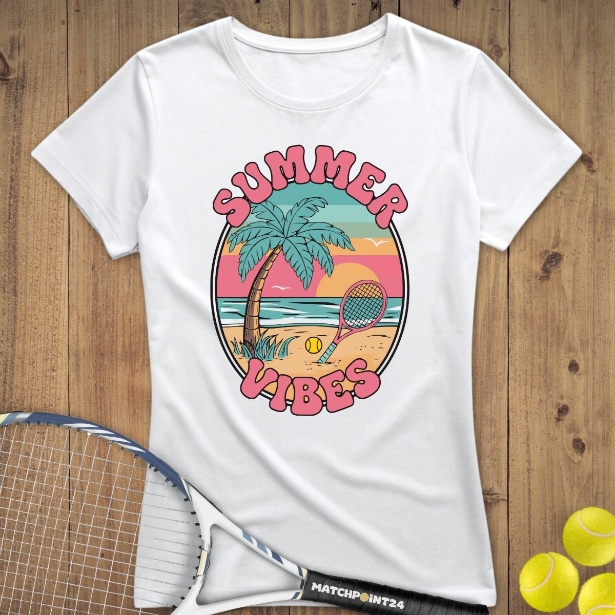 Sommer Vibes | Premium Damen T-Shirt - Matchpoint24 - Kleidung für Tennisfans