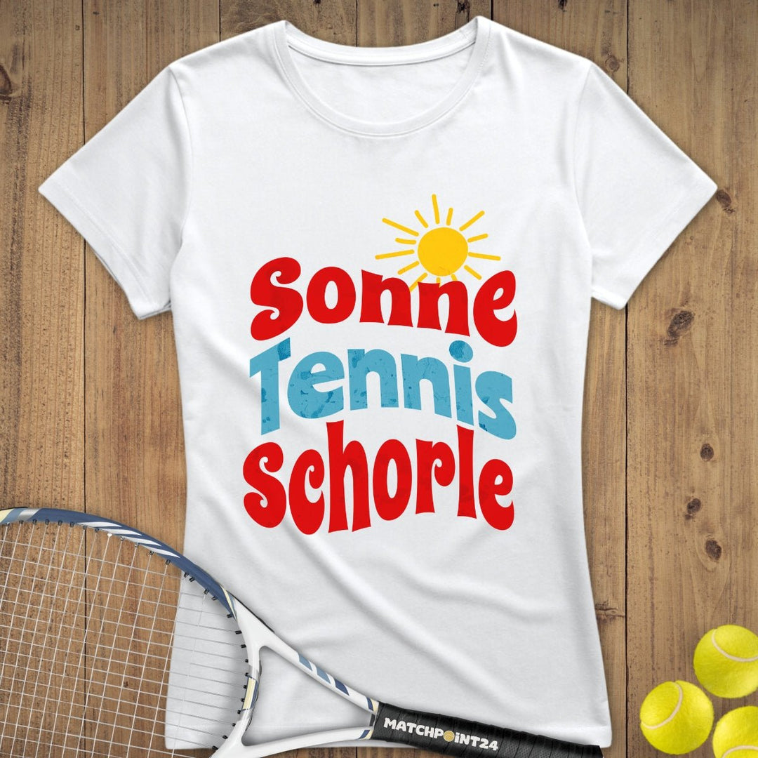 Sonne Tennis Schorle | Premium Damen T-Shirt - Matchpoint24 - Kleidung für Tennisfans