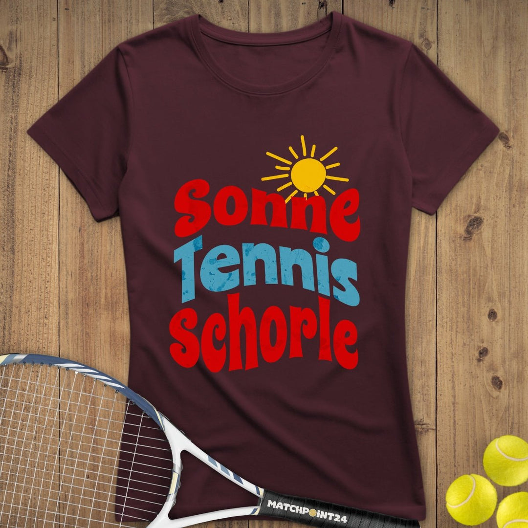 Sonne Tennis Schorle | Premium Damen T-Shirt - Matchpoint24 - Kleidung für Tennisfans