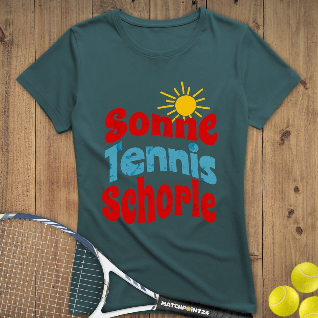 Sonne Tennis Schorle | Premium Damen T-Shirt - Matchpoint24 - Kleidung für Tennisfans