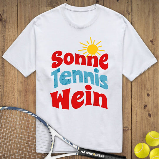 Sonne, Tennis, Wein | Premium Herren T-Shirt - Matchpoint24 - Kleidung für Tennisfans