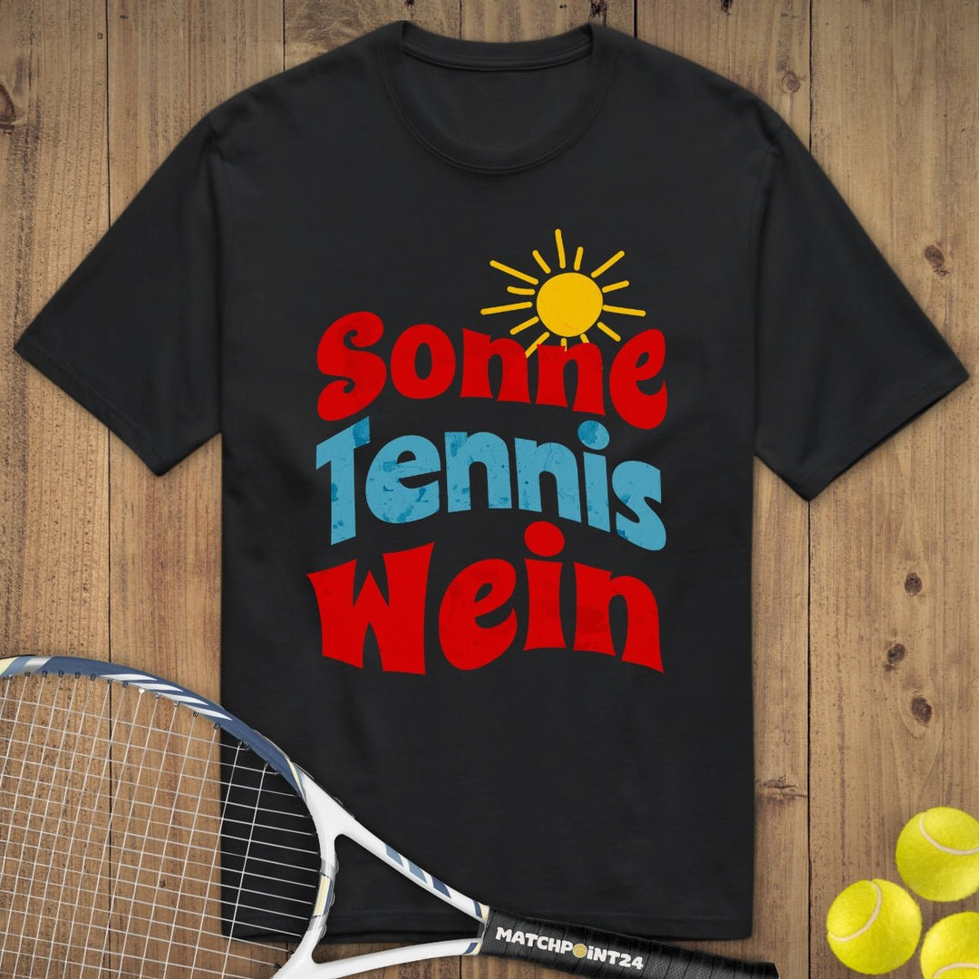 Sonne, Tennis, Wein | Premium Herren T-Shirt - Matchpoint24 - Kleidung für Tennisfans