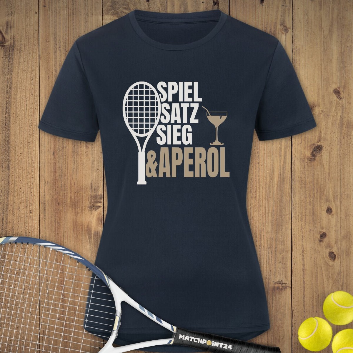 Spiel Satz Sieg Aperol | Damen Sport T-Shirt - Matchpoint24 - Kleidung für Tennisfans