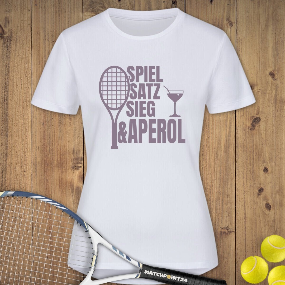 Spiel Satz Sieg Aperol | Damen Sport T-Shirt - Matchpoint24 - Kleidung für Tennisfans