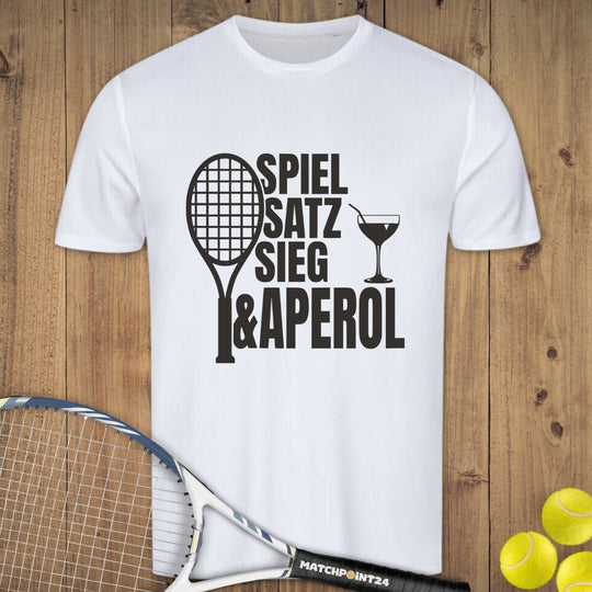 Spiel Satz Sieg Aperol | Herren Sport T-Shirt - Matchpoint24 - Kleidung für Tennisfans