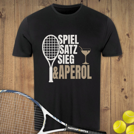 Spiel Satz Sieg Aperol | Herren Sport T-Shirt - Matchpoint24 - Kleidung für Tennisfans