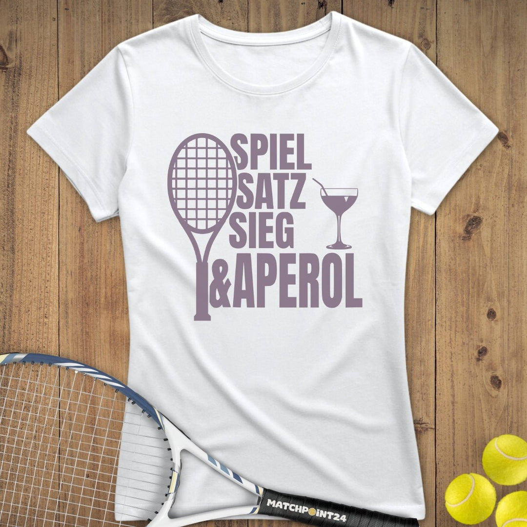 Spiel Satz Sieg Aperol | Premium Damen T-Shirt - Matchpoint24 - Kleidung für Tennisfans