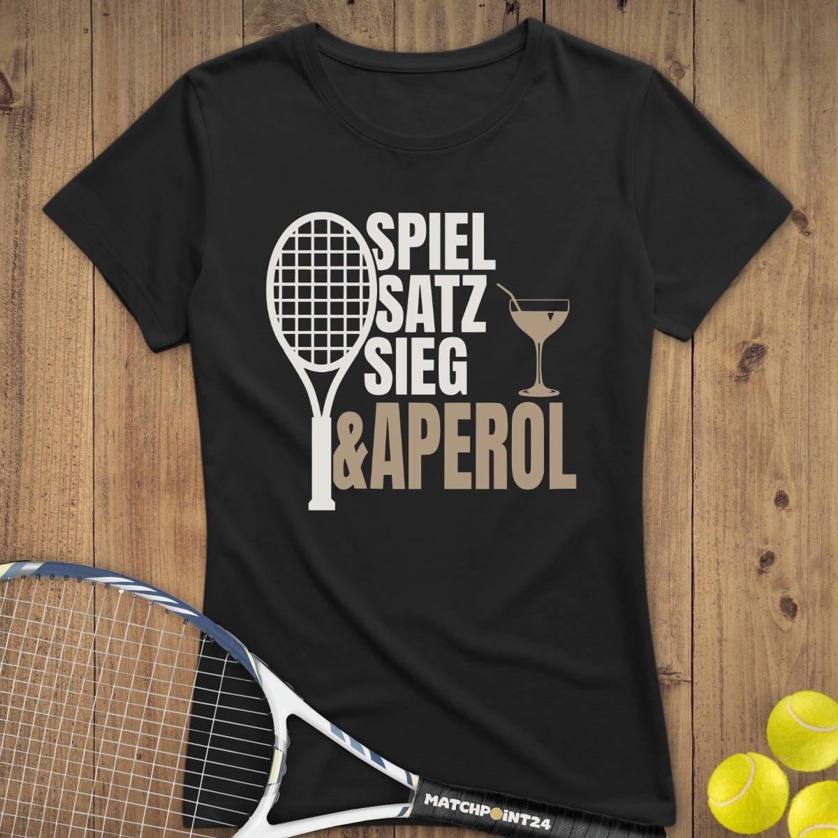 Spiel Satz Sieg Aperol | Premium Damen T-Shirt - Matchpoint24 - Kleidung für Tennisfans