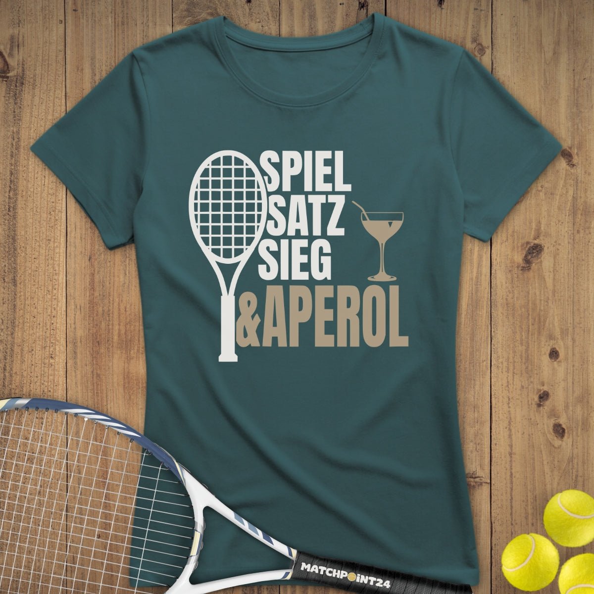 Spiel Satz Sieg Aperol | Premium Damen T-Shirt - Matchpoint24 - Kleidung für Tennisfans